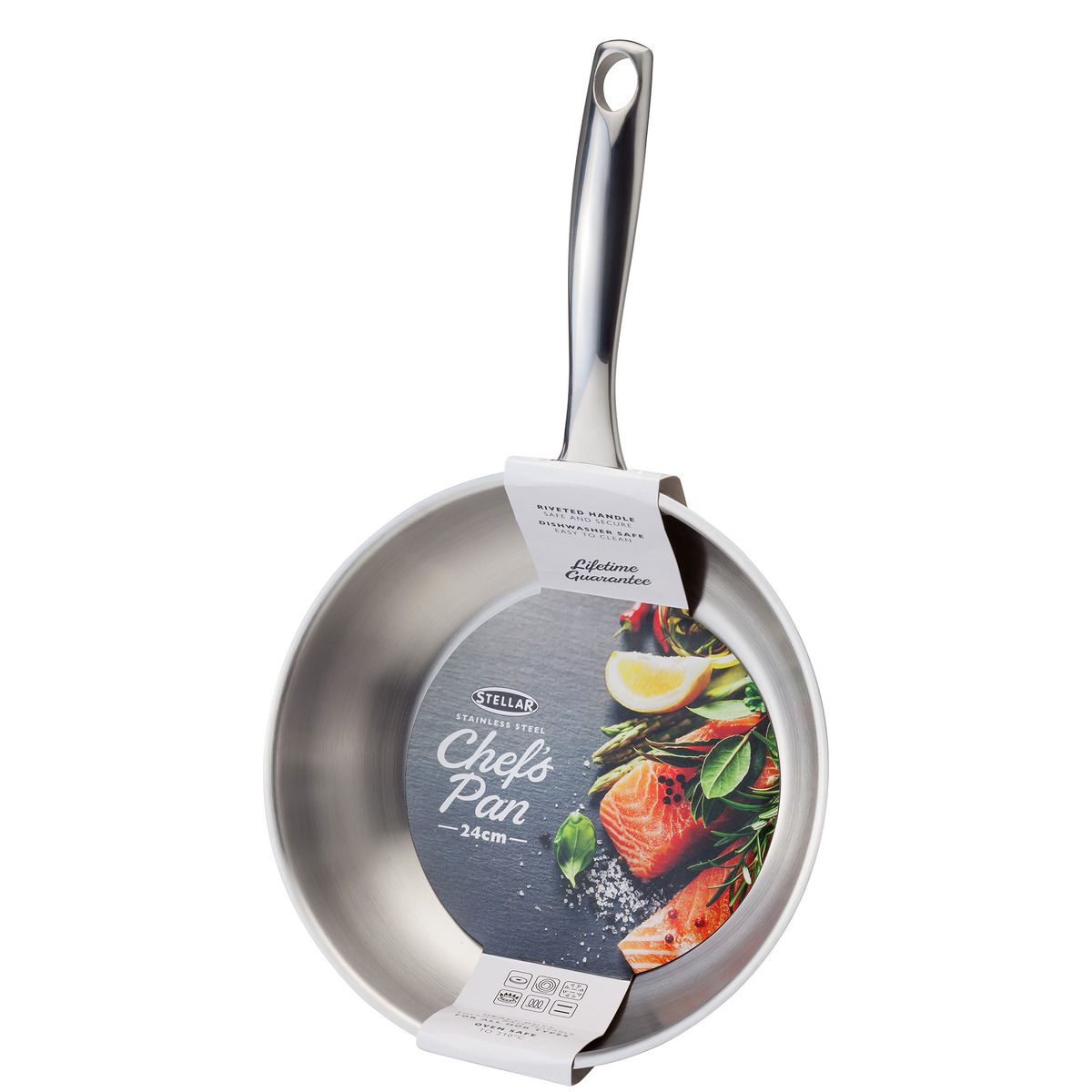 Stainless Steel Chefs Pan 24 cm