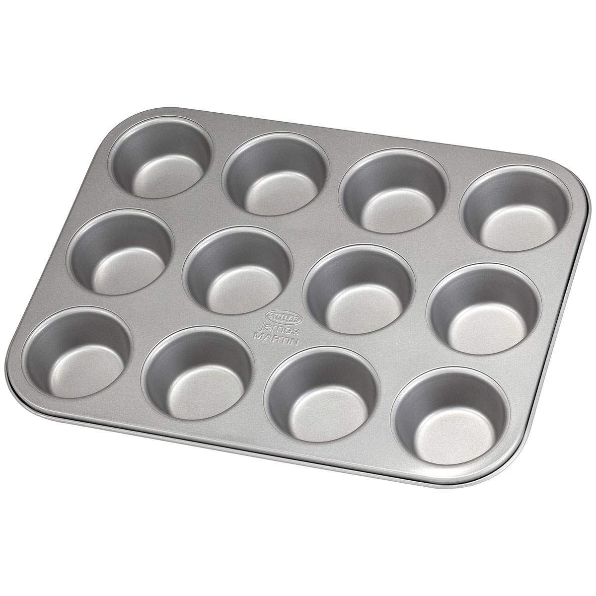 James Martin 12 Cup Muffin Tray Grey