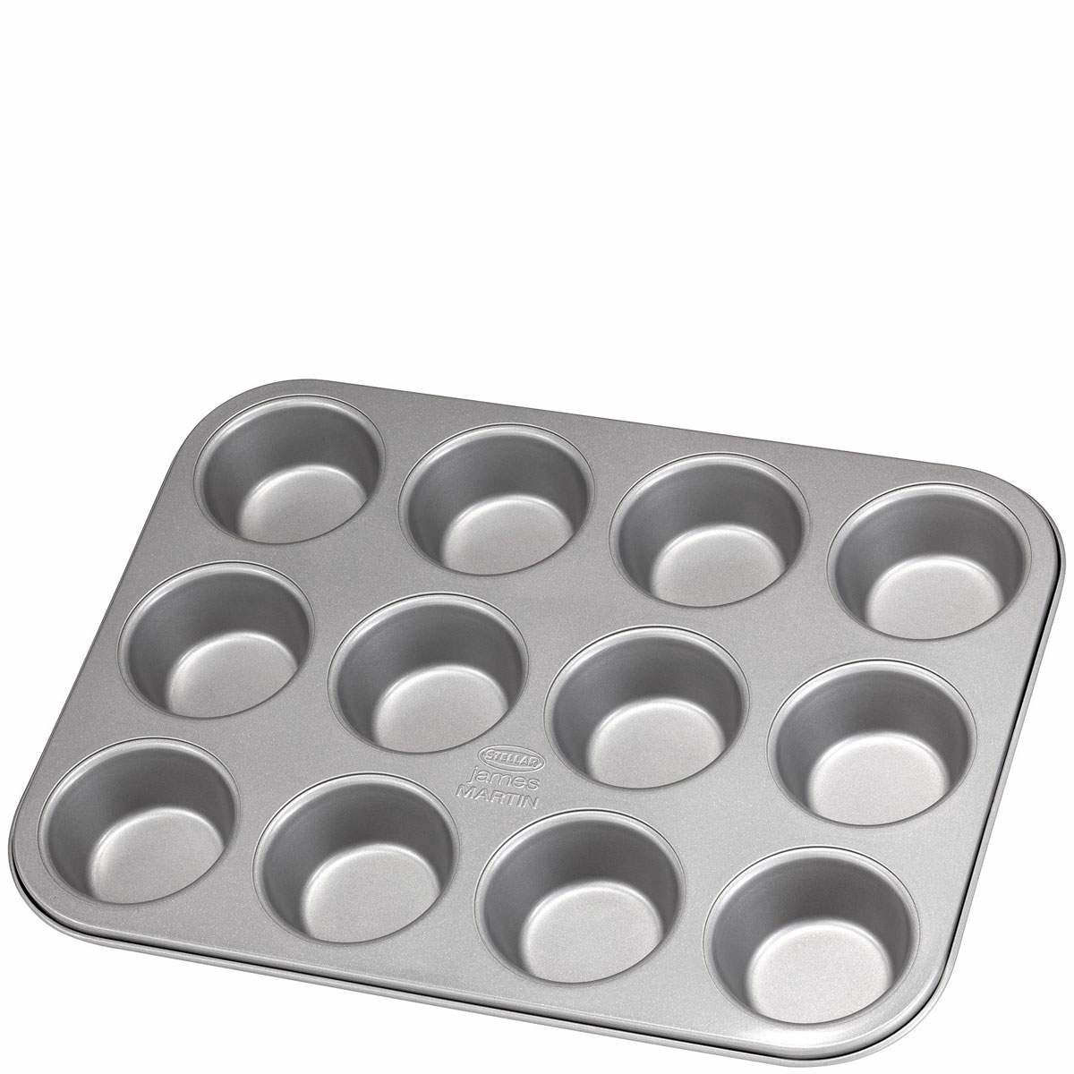 James Martin 12 Cup Muffin Tray Grey