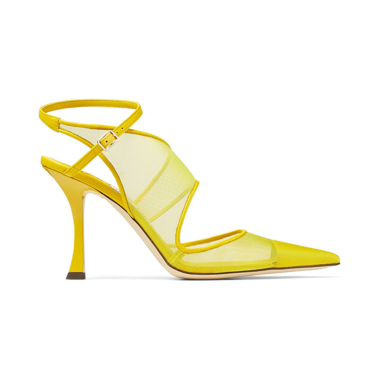 Traci 90 Mesh Leather Pointed Sandals preview