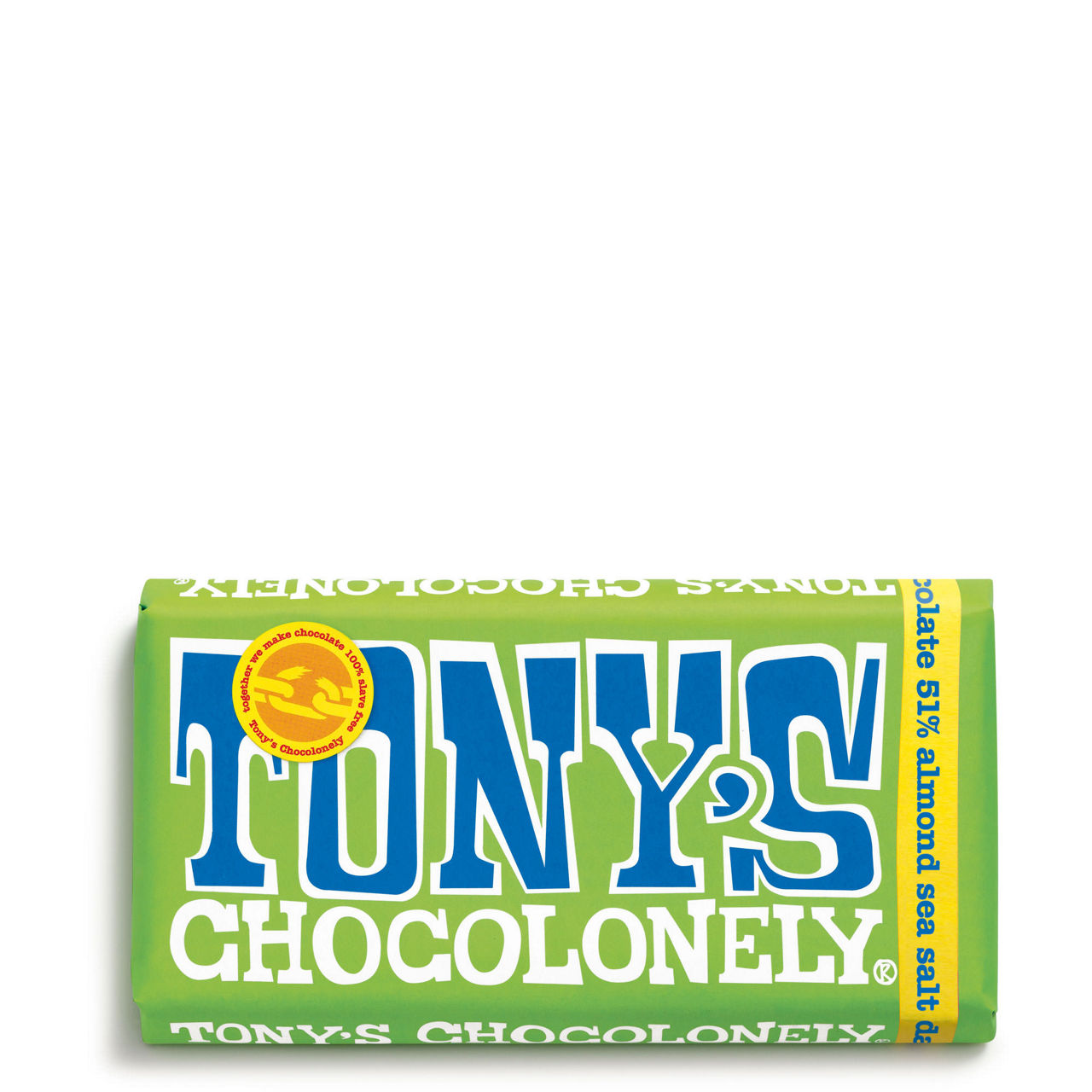 Almond Sea Salt 51% Dark Chocolate Bar