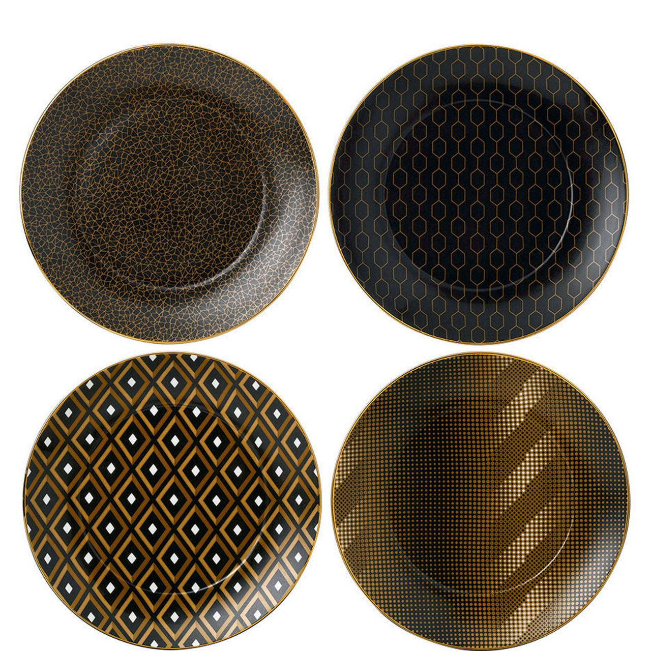 Arris 4 Accent Tea Plates 20cm