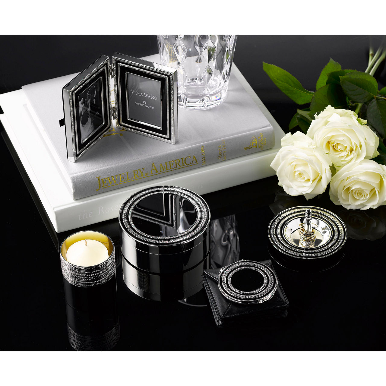 With Love Noir Toasting Flute Set of Two