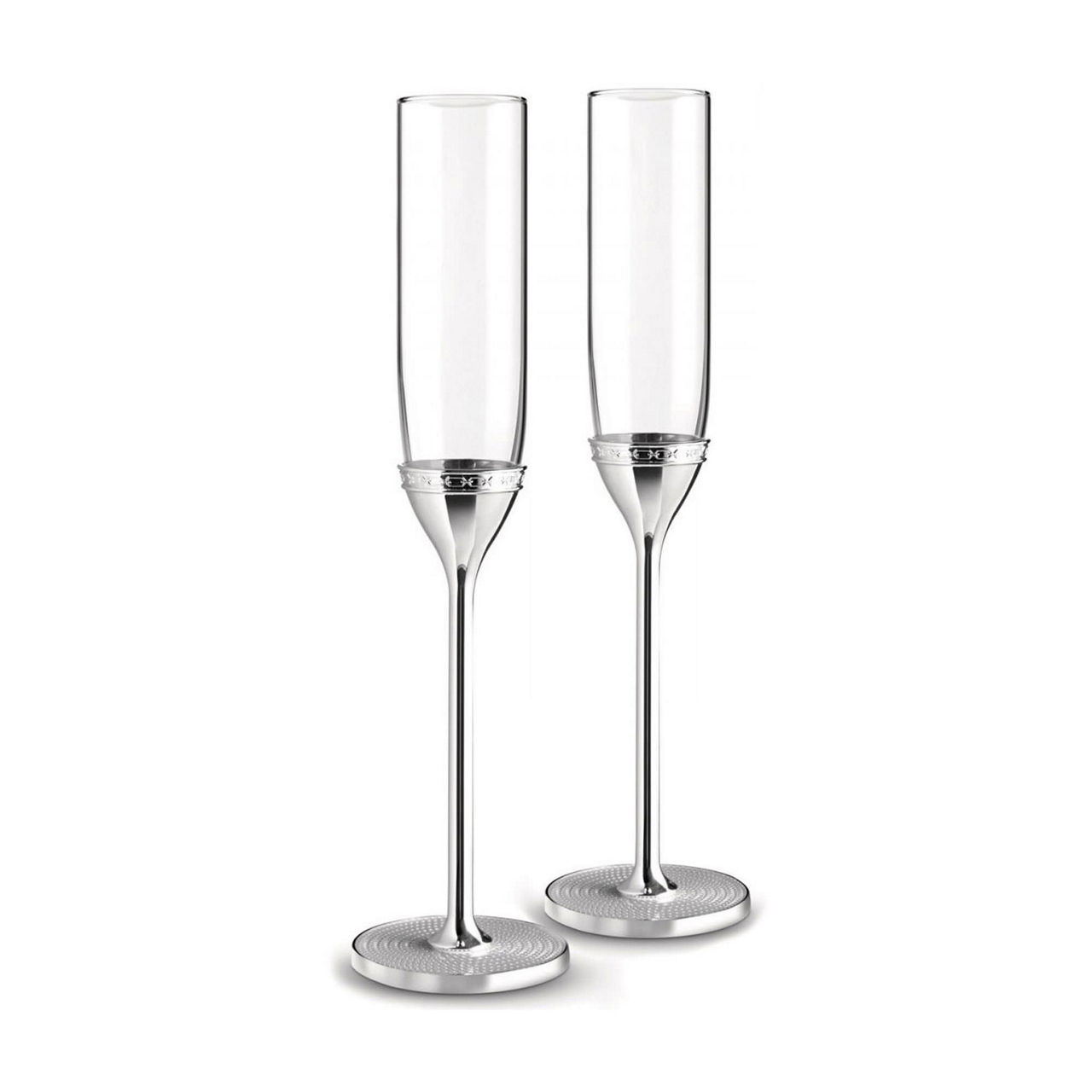 With Love Nouveau Silver Flute Pair With Love Nouveau Silver Flute Pair