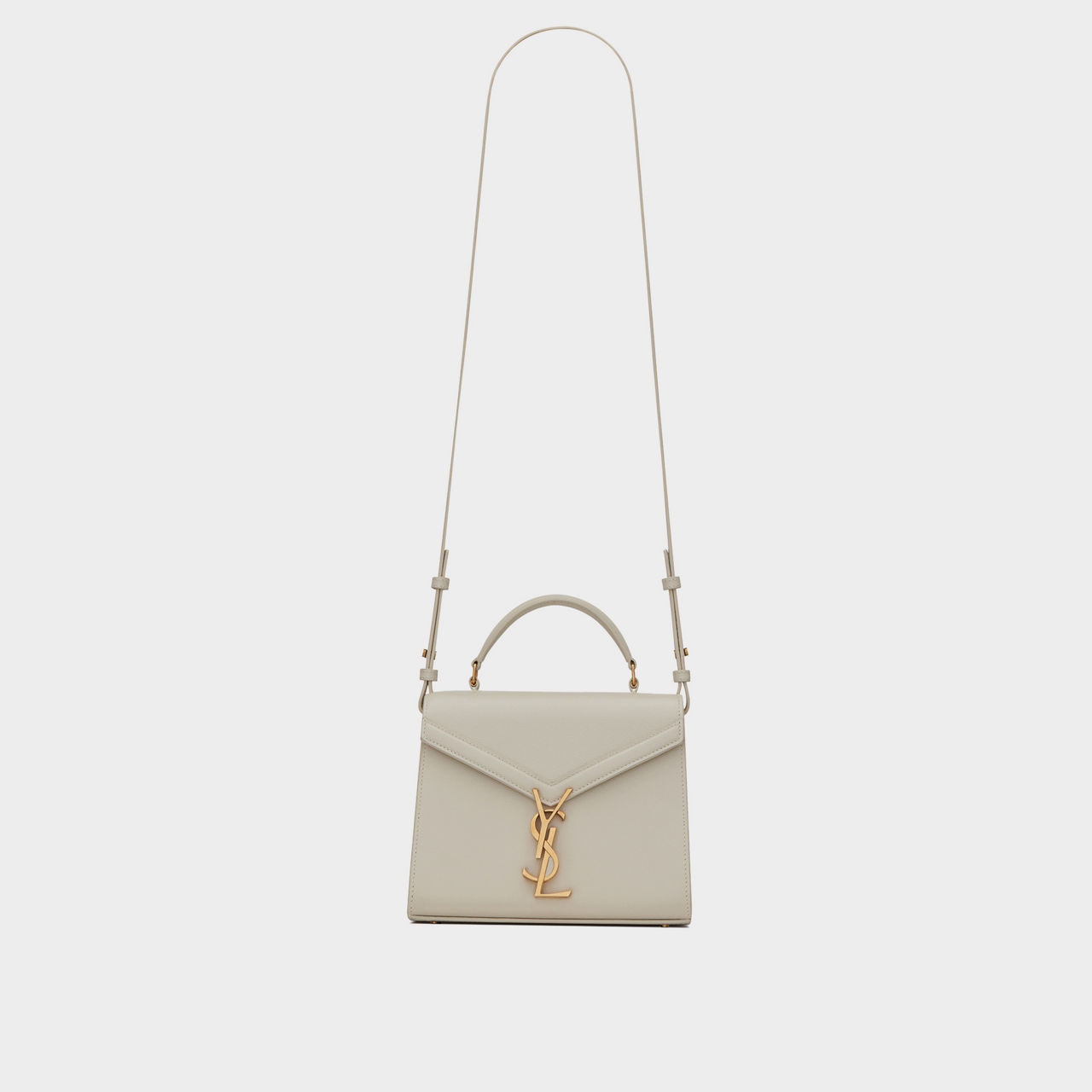 Cassandra Monogram Embossed Leather Mini Bag