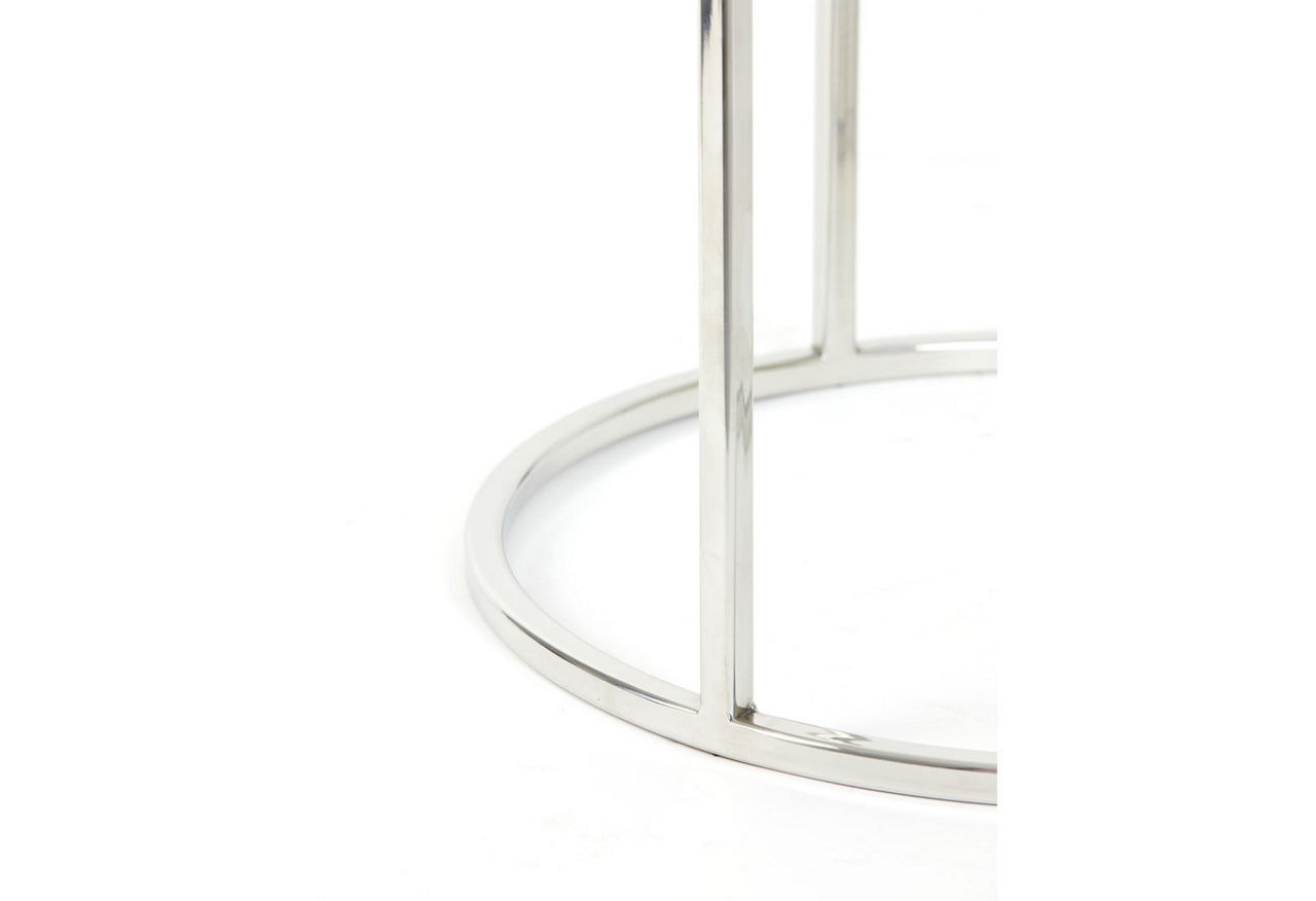 Duarate Nest of Side Tables Silver