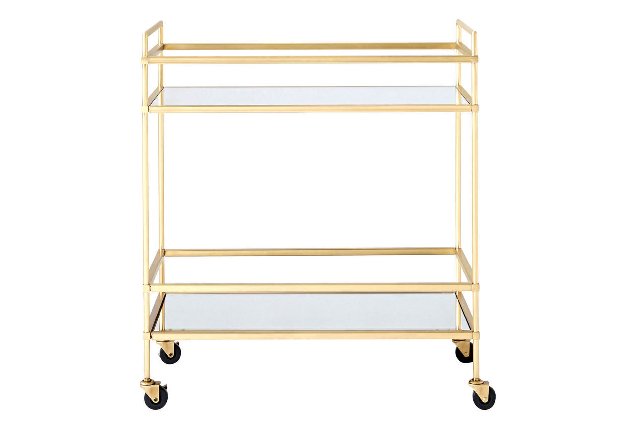 Terrace Bar Cart Antique Brass