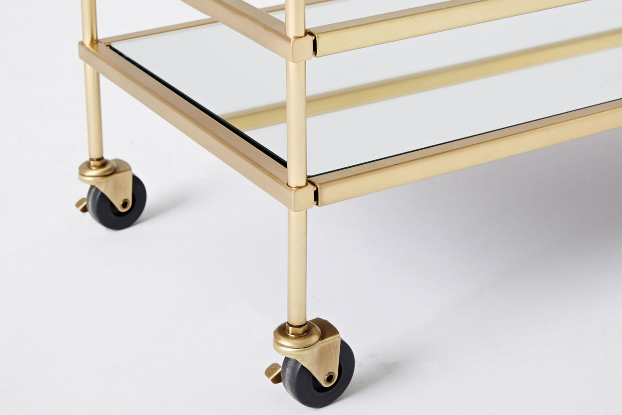 Terrace Bar Cart Antique Brass