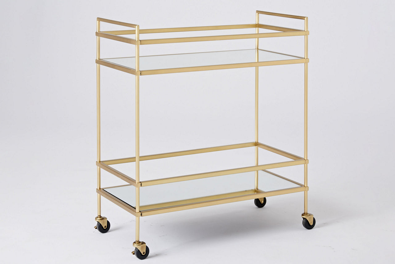 Terrace Bar Cart Antique Brass