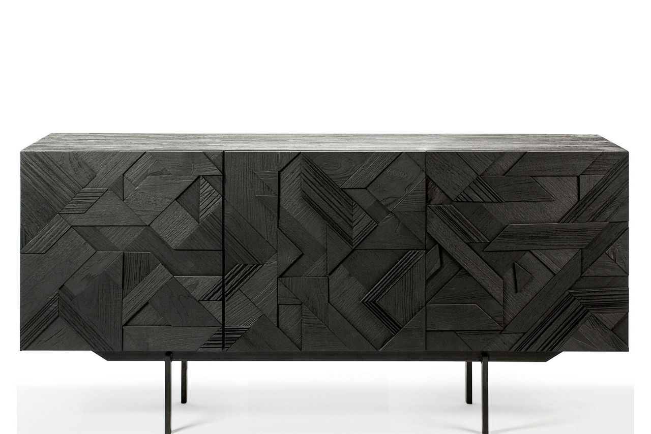 Graphic Sideboard Black Teak
