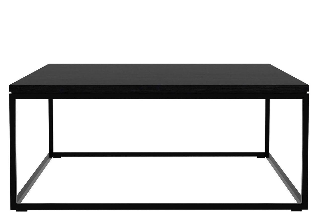 Thin Coffee Table Black Oak