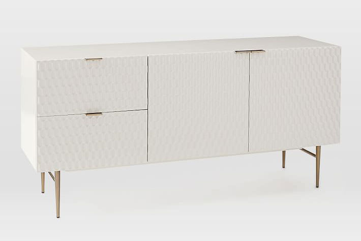 Audrey Dining Buffet Parchment/Antique Brass