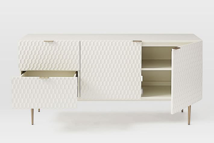 Audrey Dining Buffet Parchment/Antique Brass