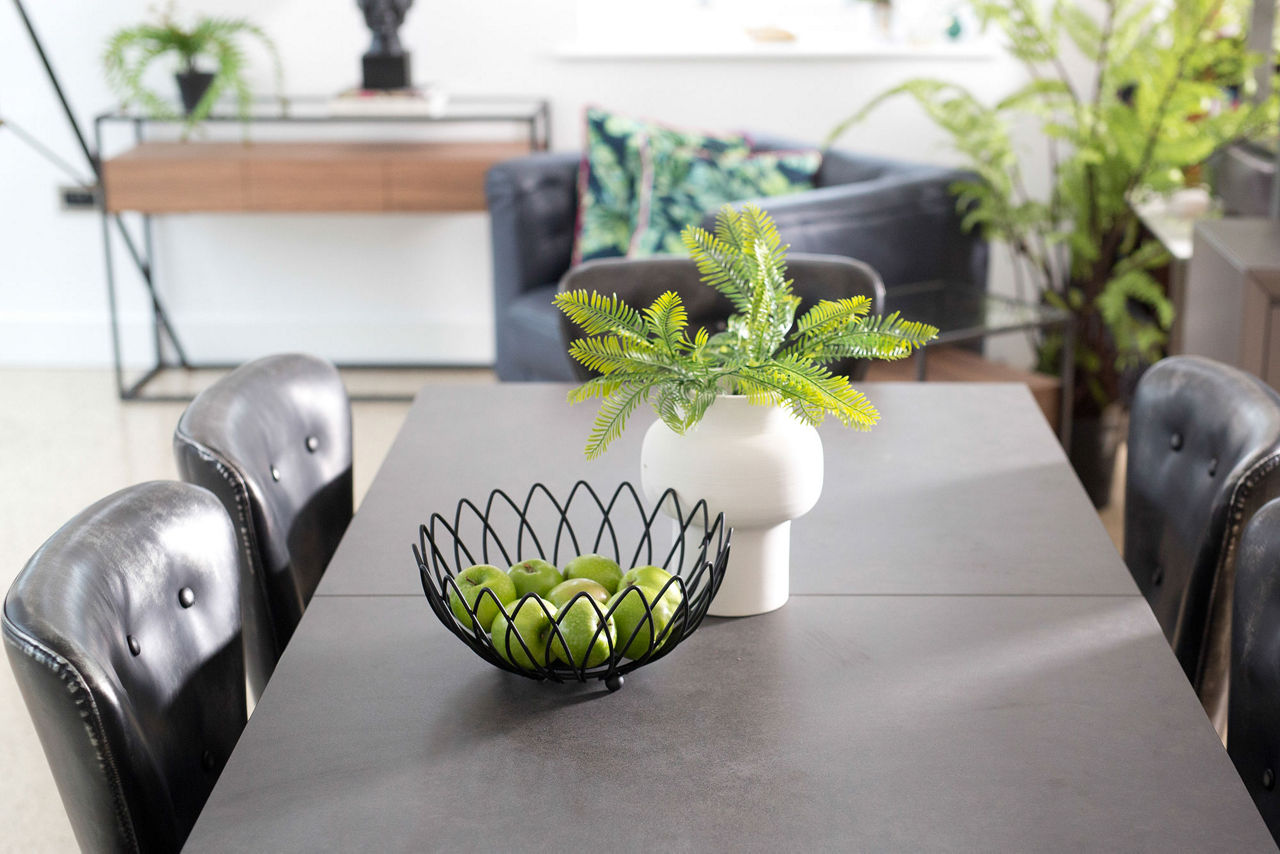 Panama 176cm-216cm Extending Dining Table Dark Grey