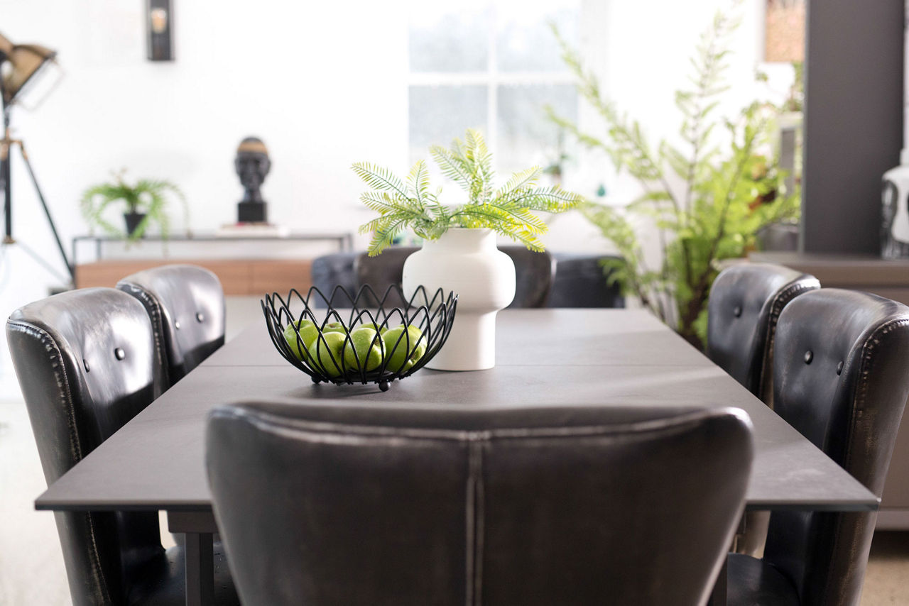 Panama 176cm-216cm Extending Dining Table Dark Grey