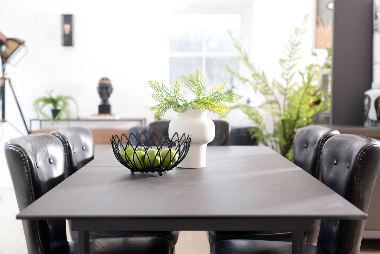 Panama 176cm-216cm Extending Dining Table Dark Grey