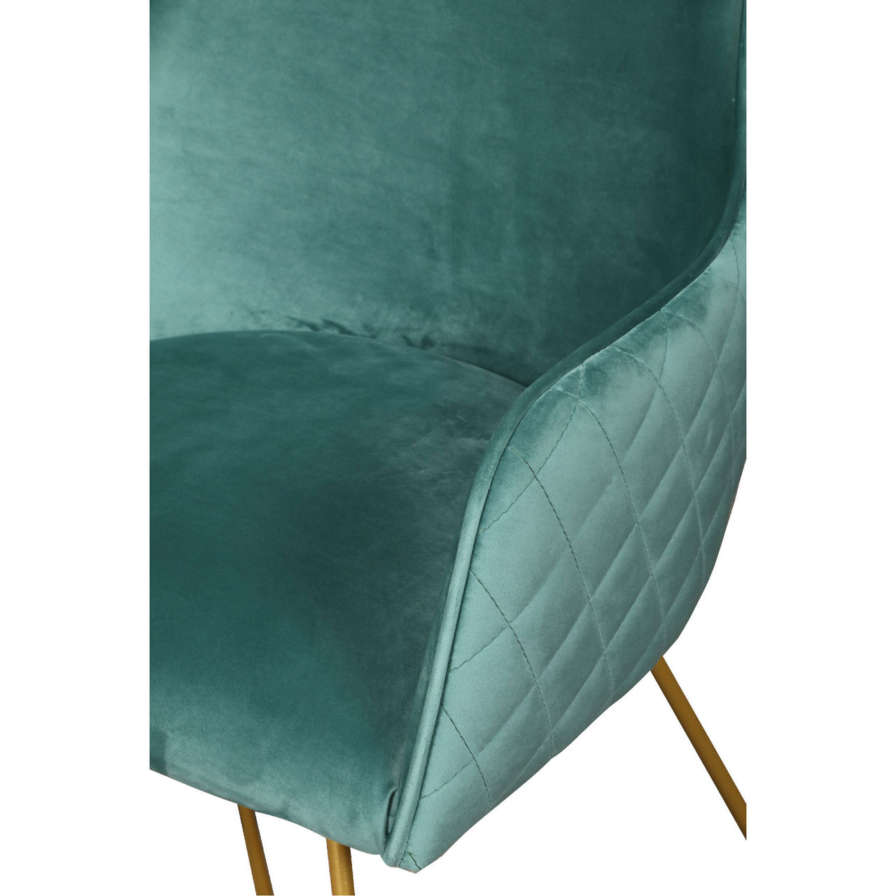 Utah Upholstered Chair Duck Egg + Gold Legs