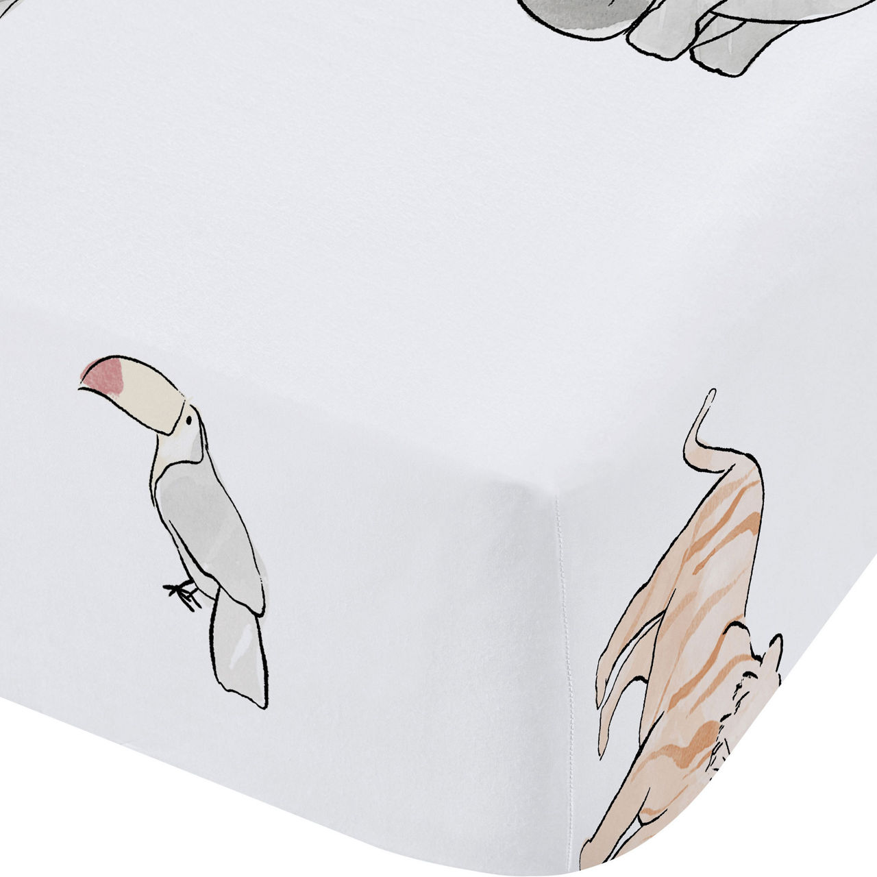 Zoo Animals Fitted Sheet
