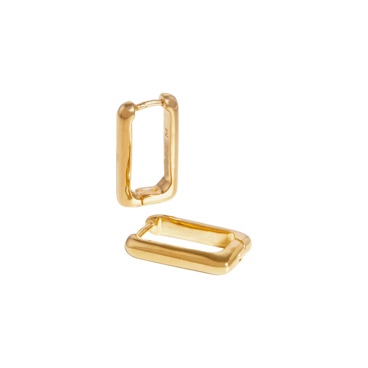 MISSOMA Plain Ovate 18kt Gold Plated Huggies