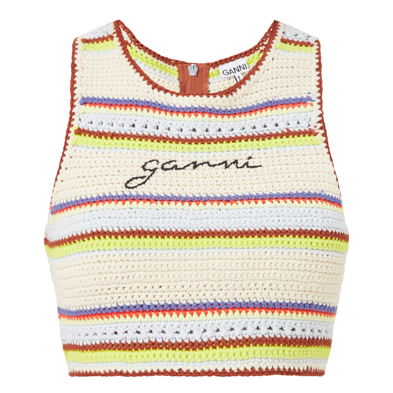 Crochet Stripe Bikini Top preview