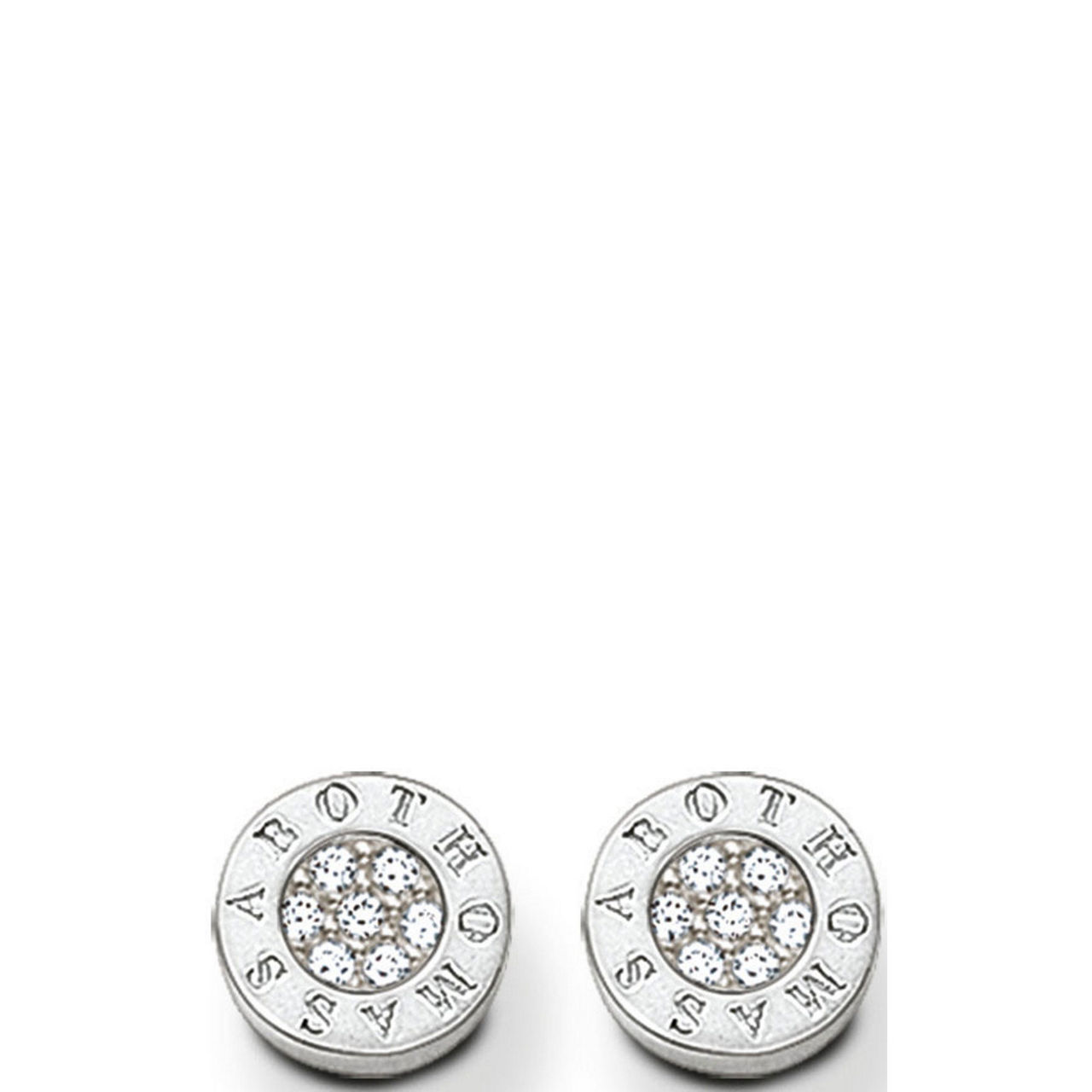 Ear Studs Classic Pavé White
