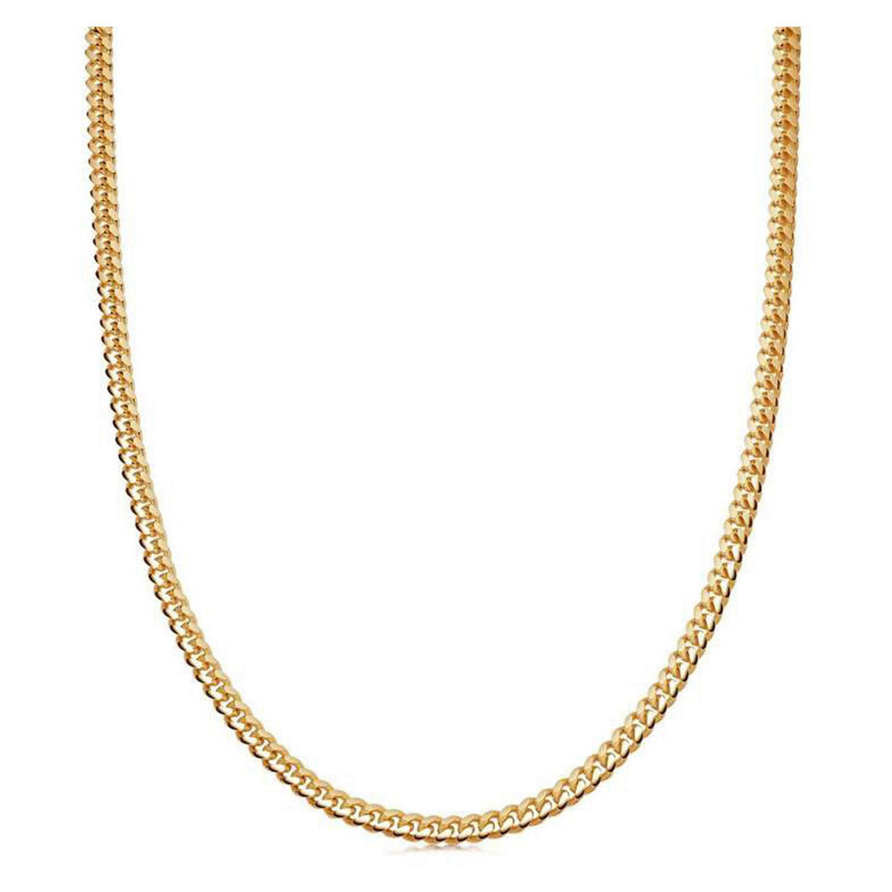 Round Curb Chain 18kt Gold Vermeil Necklace