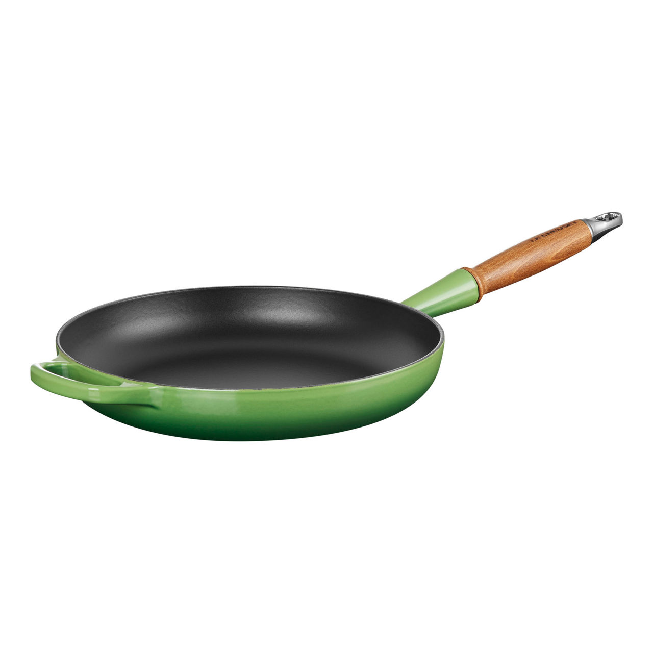 Signature Cast Iron Round Frying Pan With Wooden Handle 28cm preview