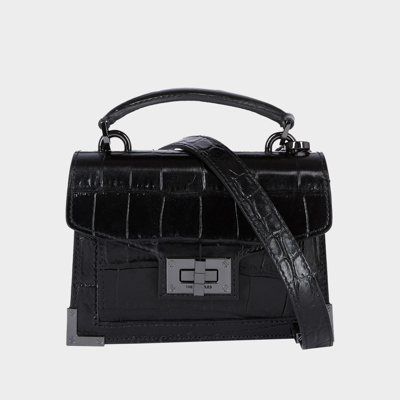 THE KOOPLES Emily Croc Effect Nano Edition Mini Bag