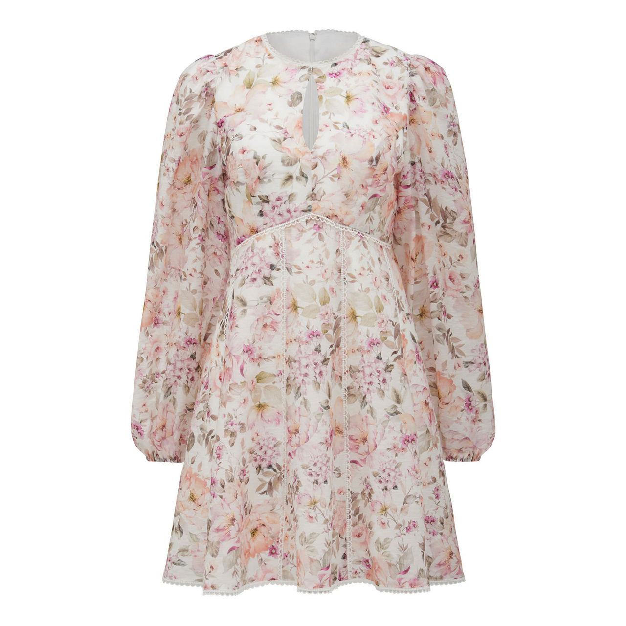 Luca Trim Detail Floral Mini Dress