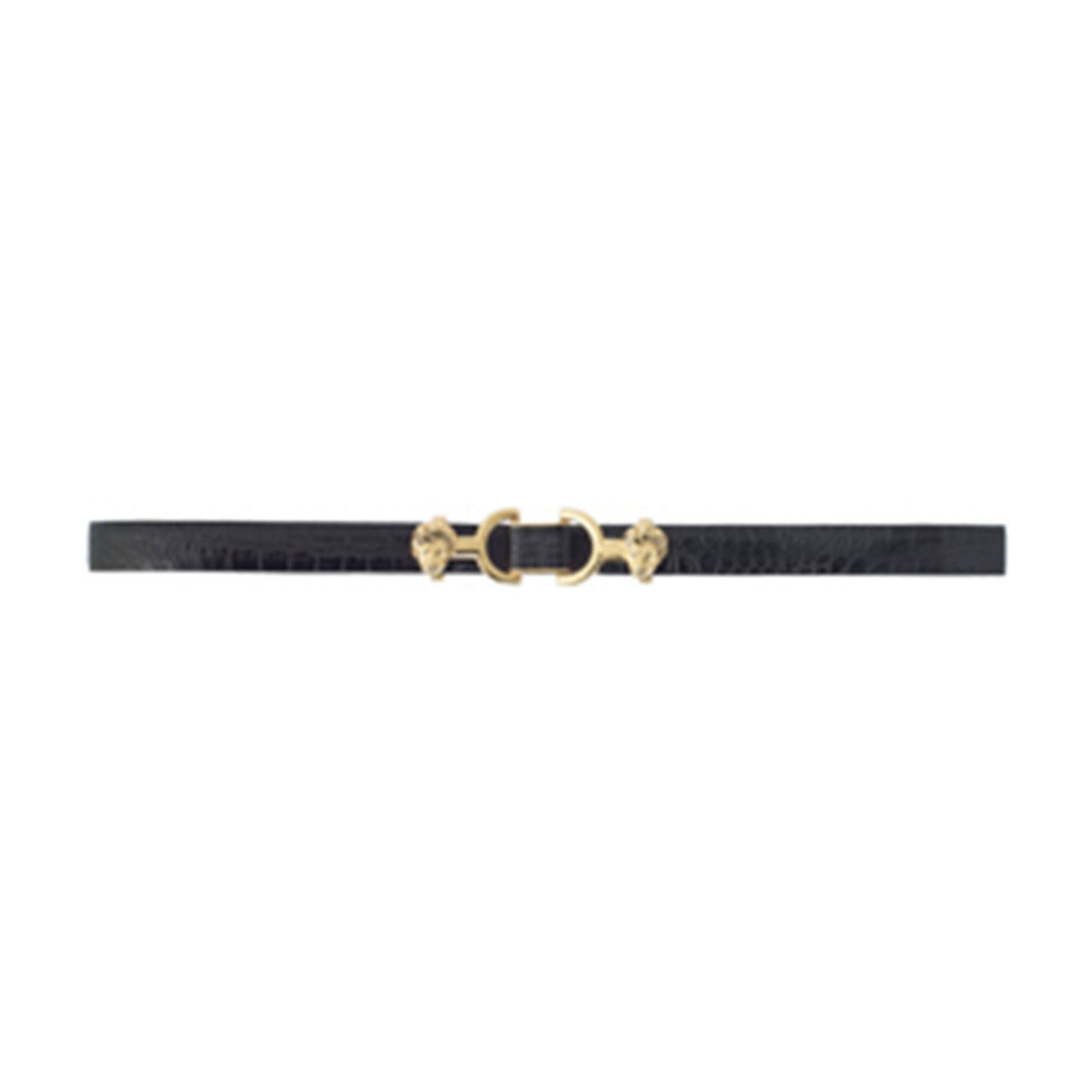 Amorcroc Horsebit Embossed Leather Belt Amorcroc Horsebit Embossed Leather Belt