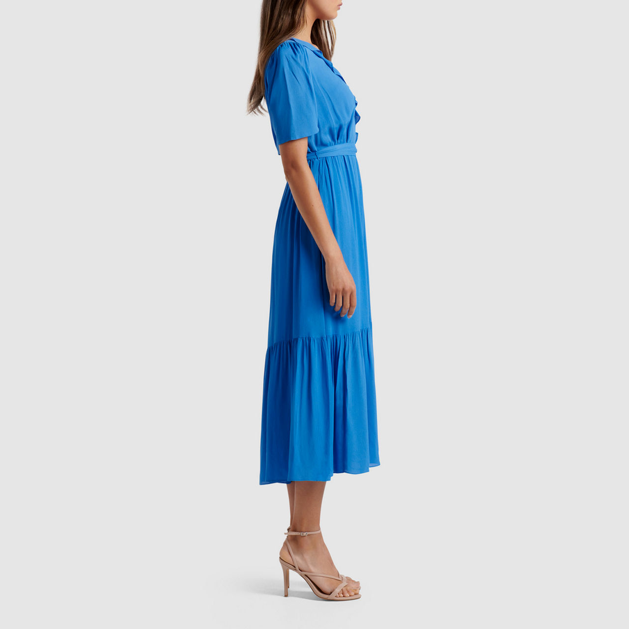 knee length dresses for ladies TOBY BITTER CHOC COTTON MIDI DRESS – DISSH