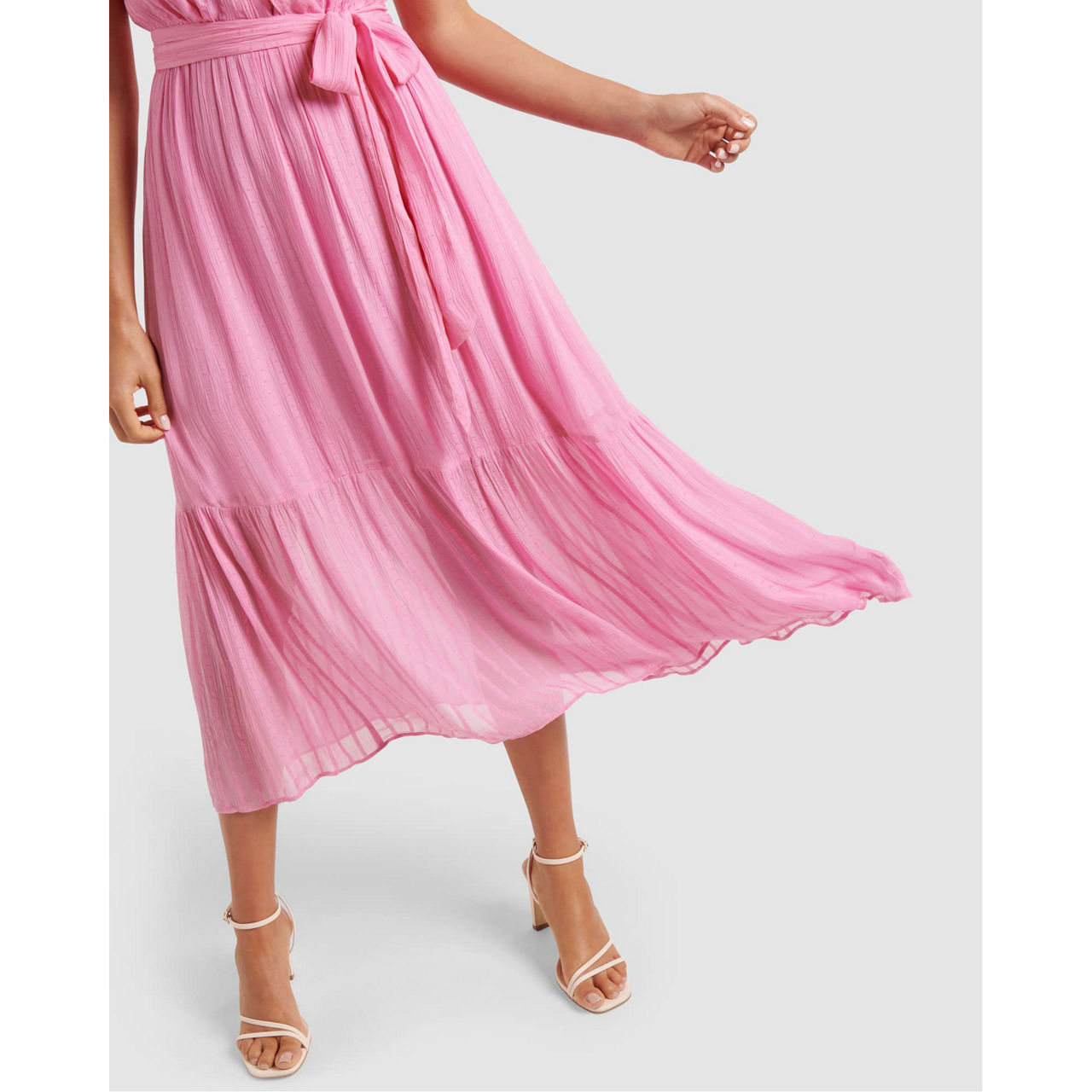 FOREVER NEW Tobi Ruffle Midi Dress