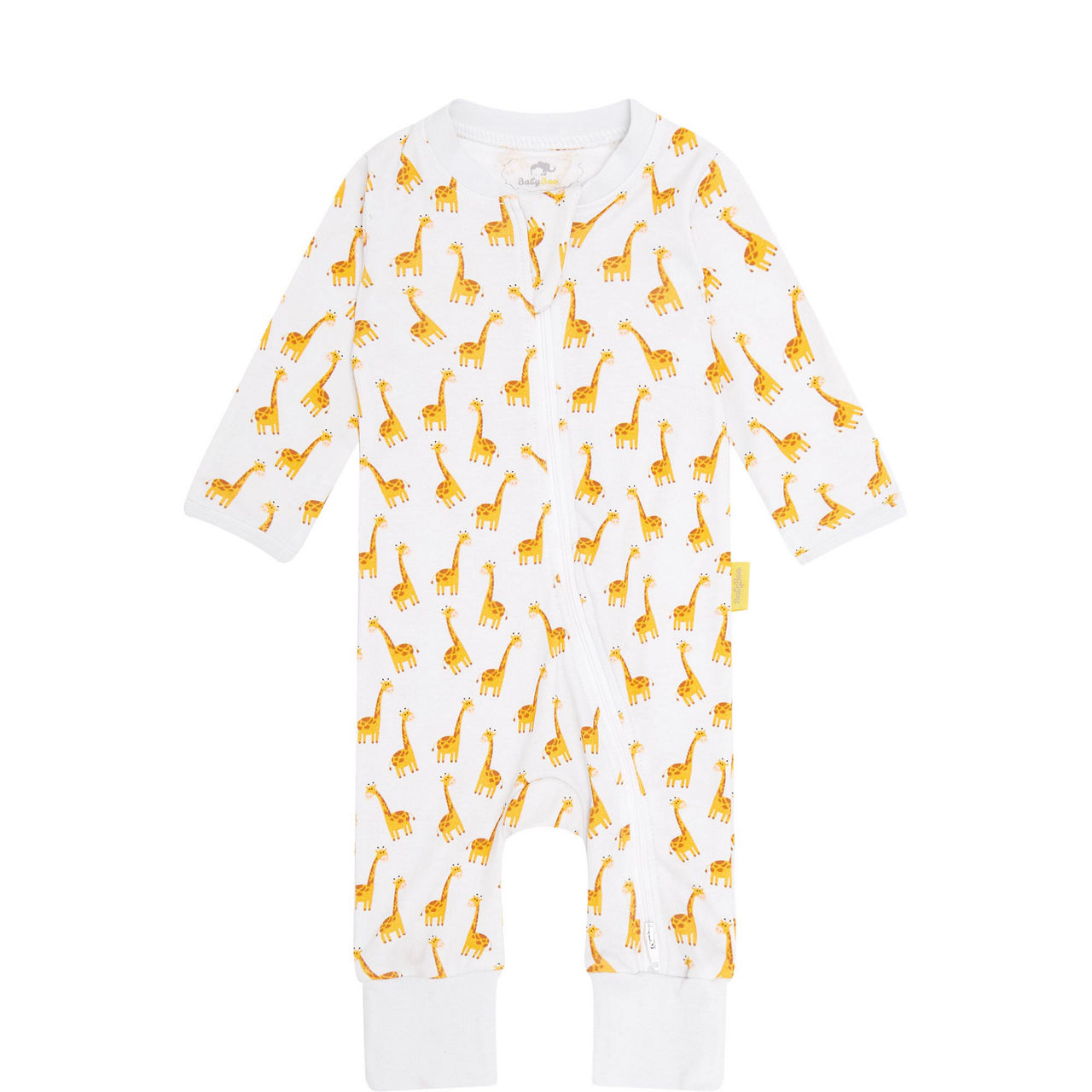 Ivory Giraffes Organic Cotton ZippyBoo Suit