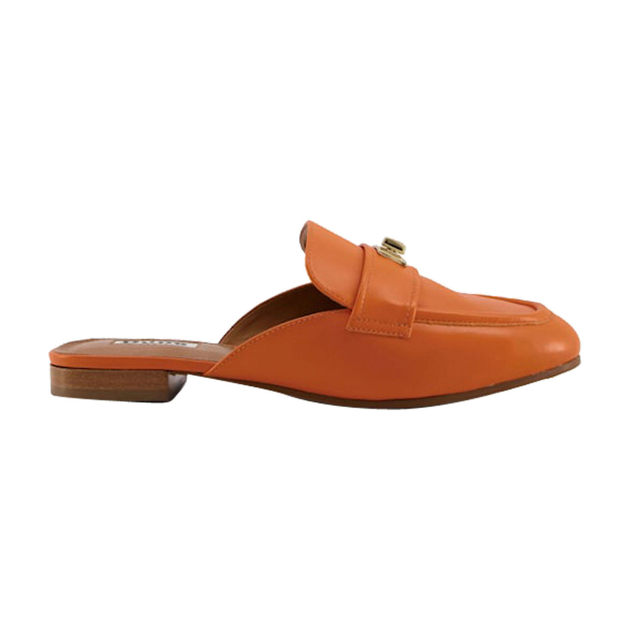 Glare Turnlock Backless Leather Loafers