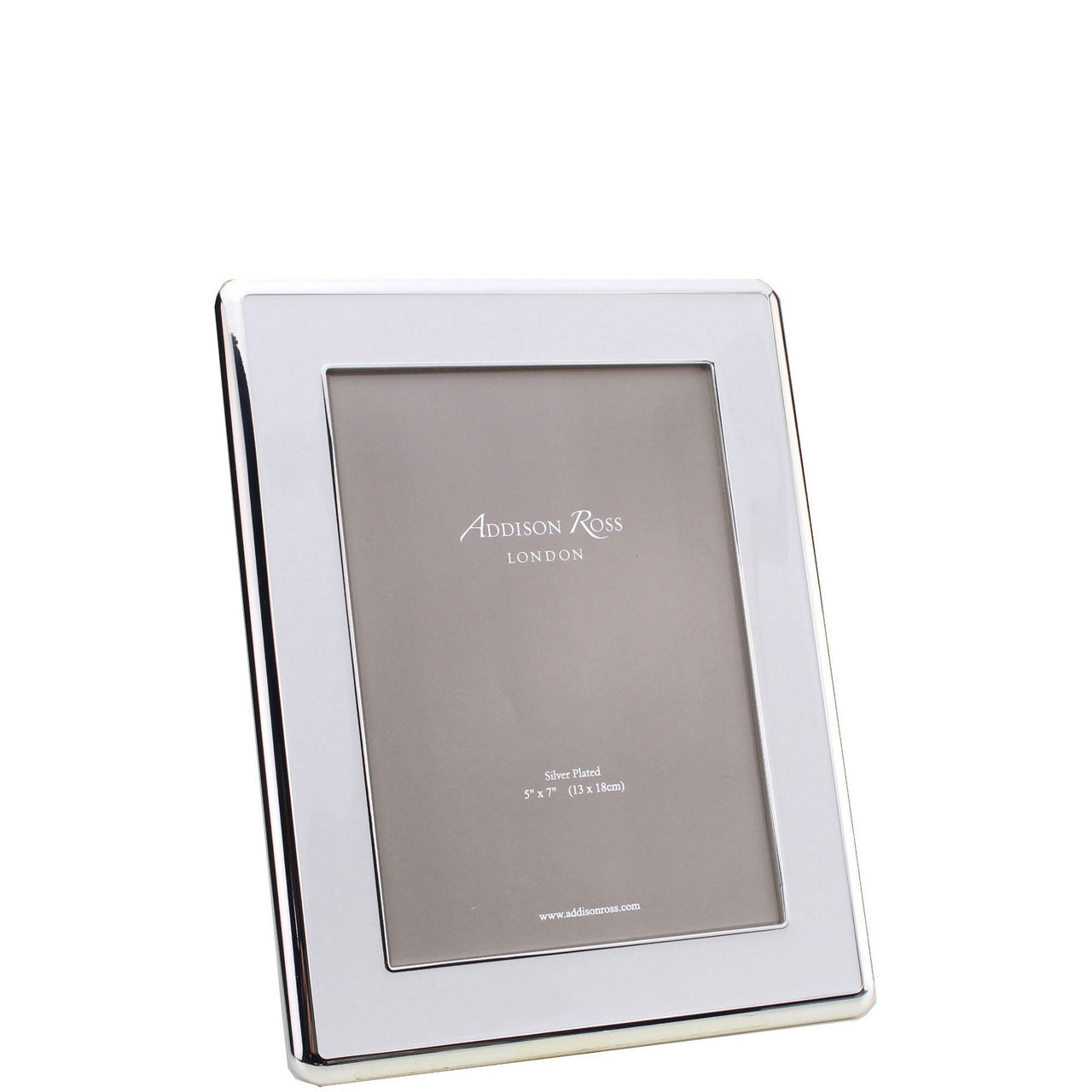 4x6 White Enamel & Silver Curve Frame