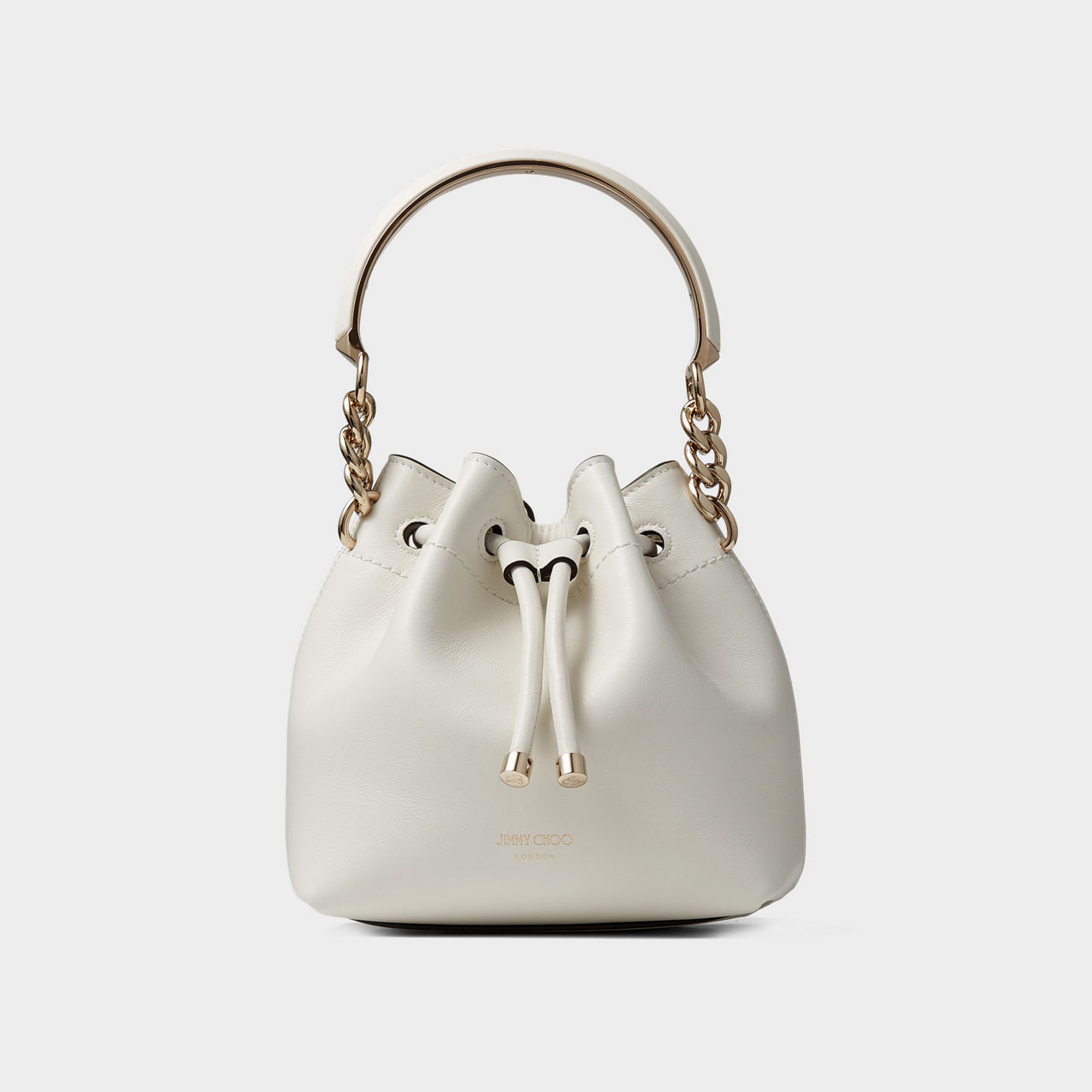 JIMMY CHOO Bon Bon Leather Bucket Bag