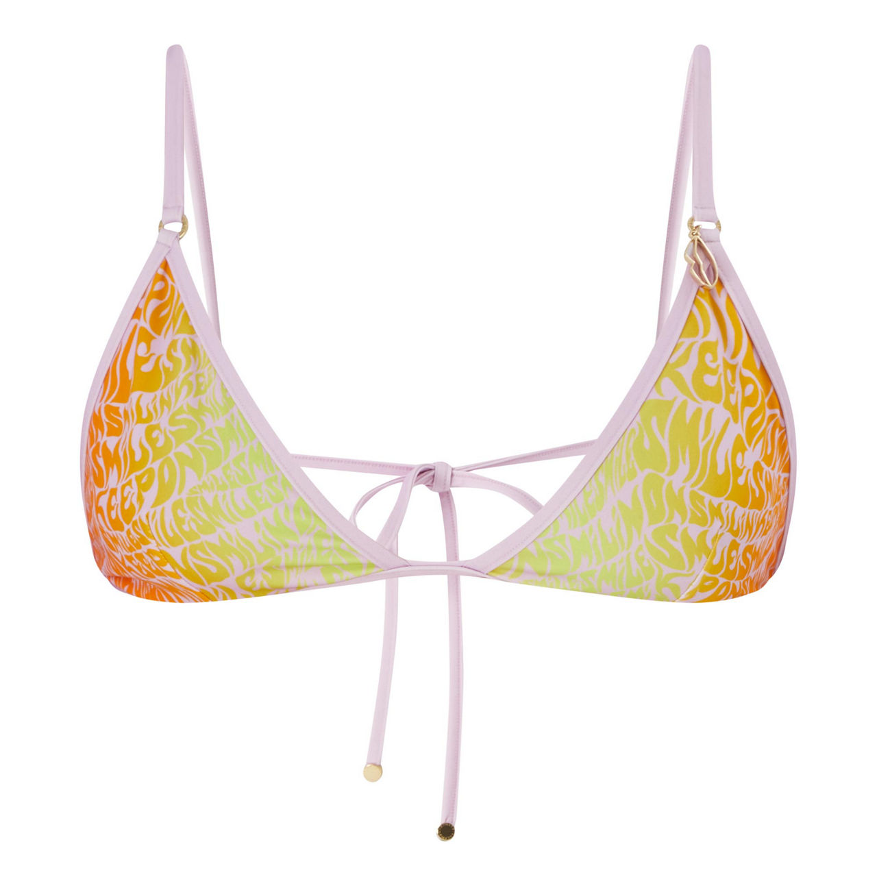 Keep On Smiling Printed Bikini Top preview