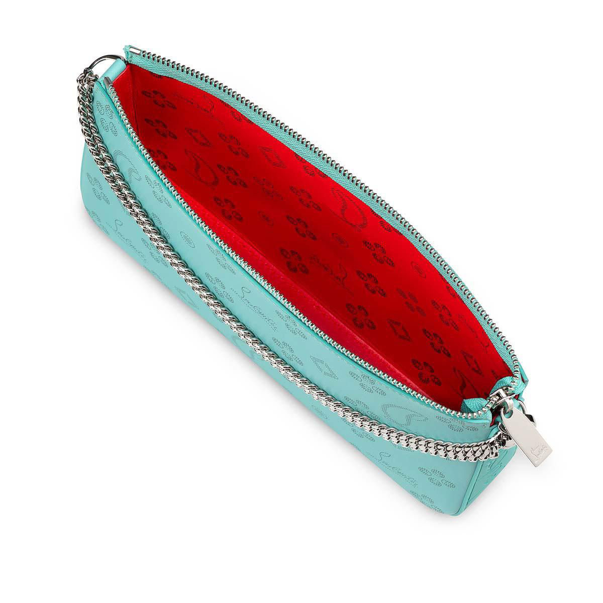 Loubila Loubinthesky Perforated Monogram Leather Clutch