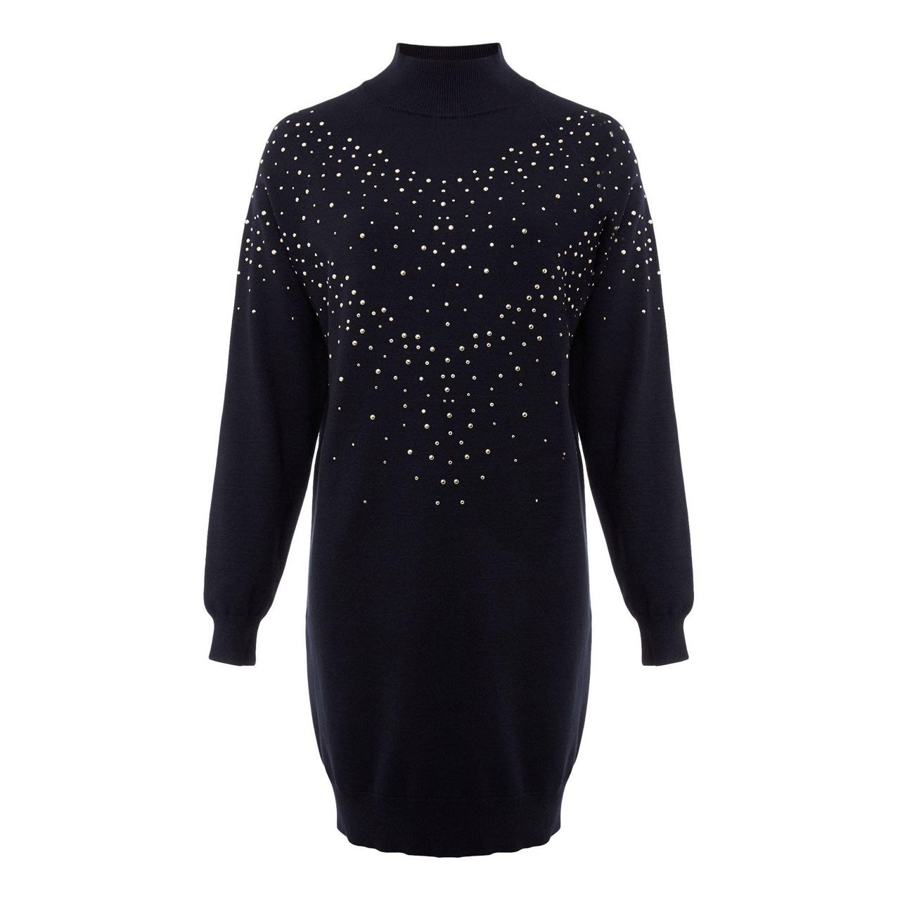 PHASE EIGHT Helena Gold Stud Knit Dress