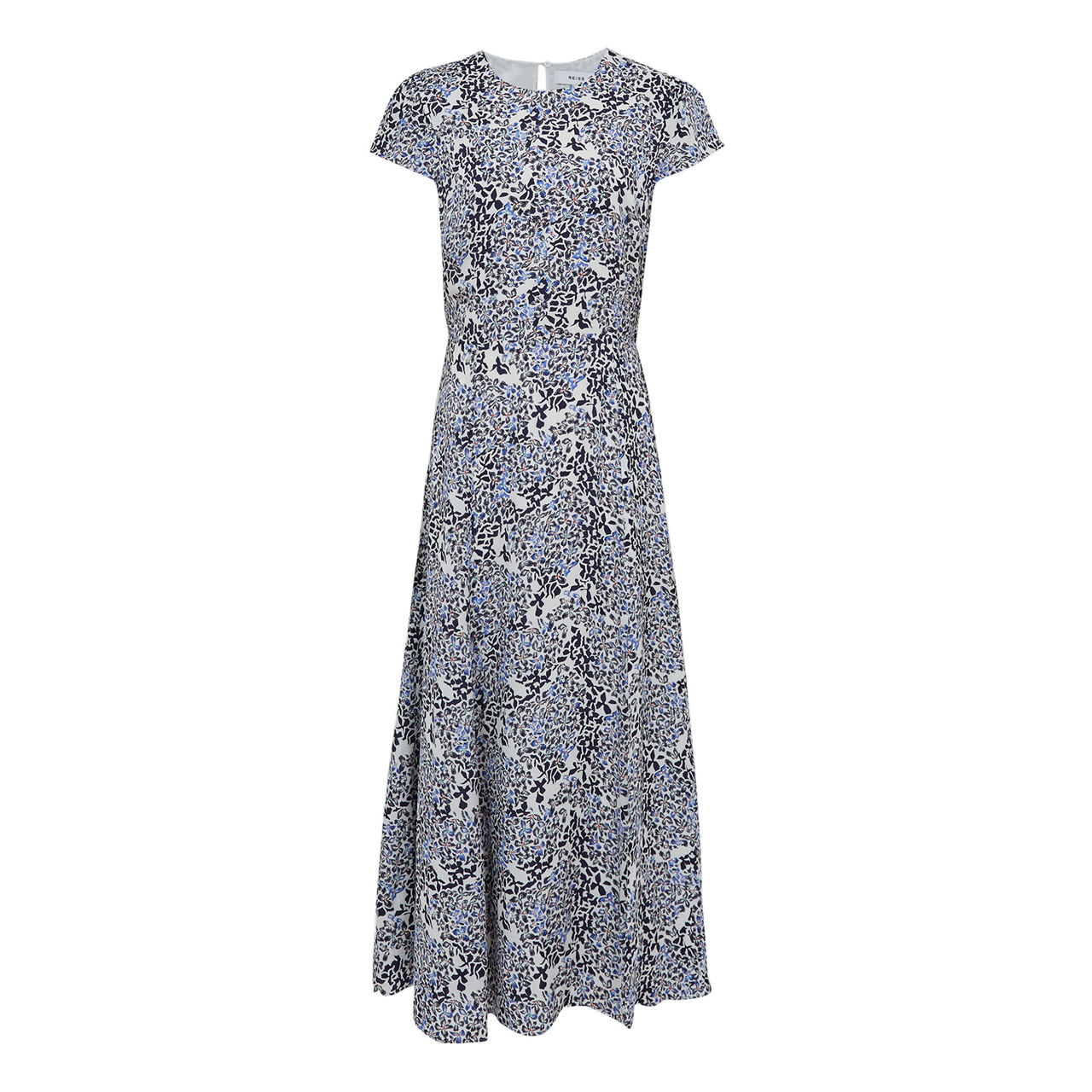 REISS Livia Printed Cut Out Back Dress REISS Livia Printed Cut Out Back Dress