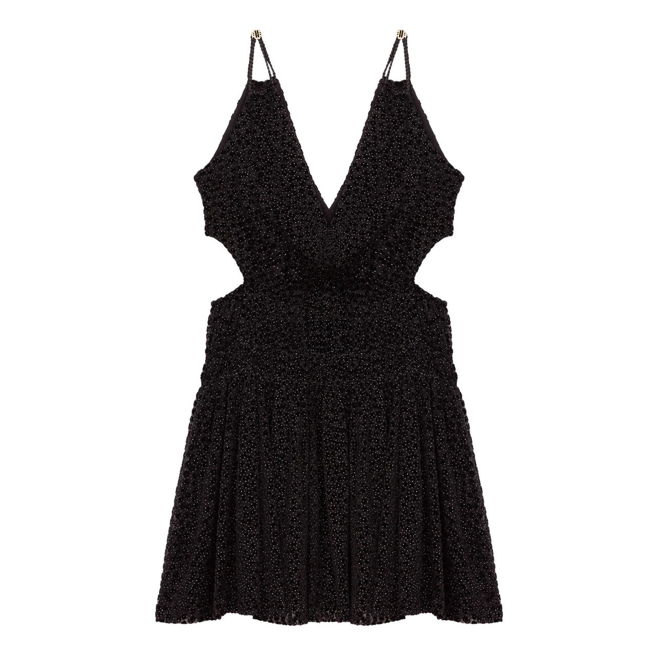 Roany Dotted Velvet Mini Dress preview