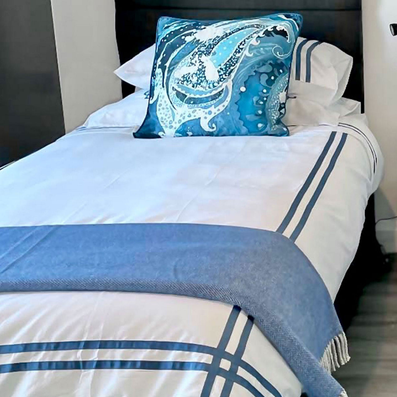 Alfie Coordinated Bedding White-Teal