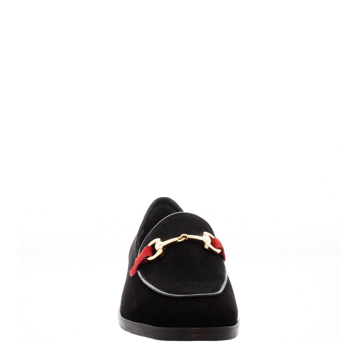 Grace Leopard Print Suede Loafers Loafers