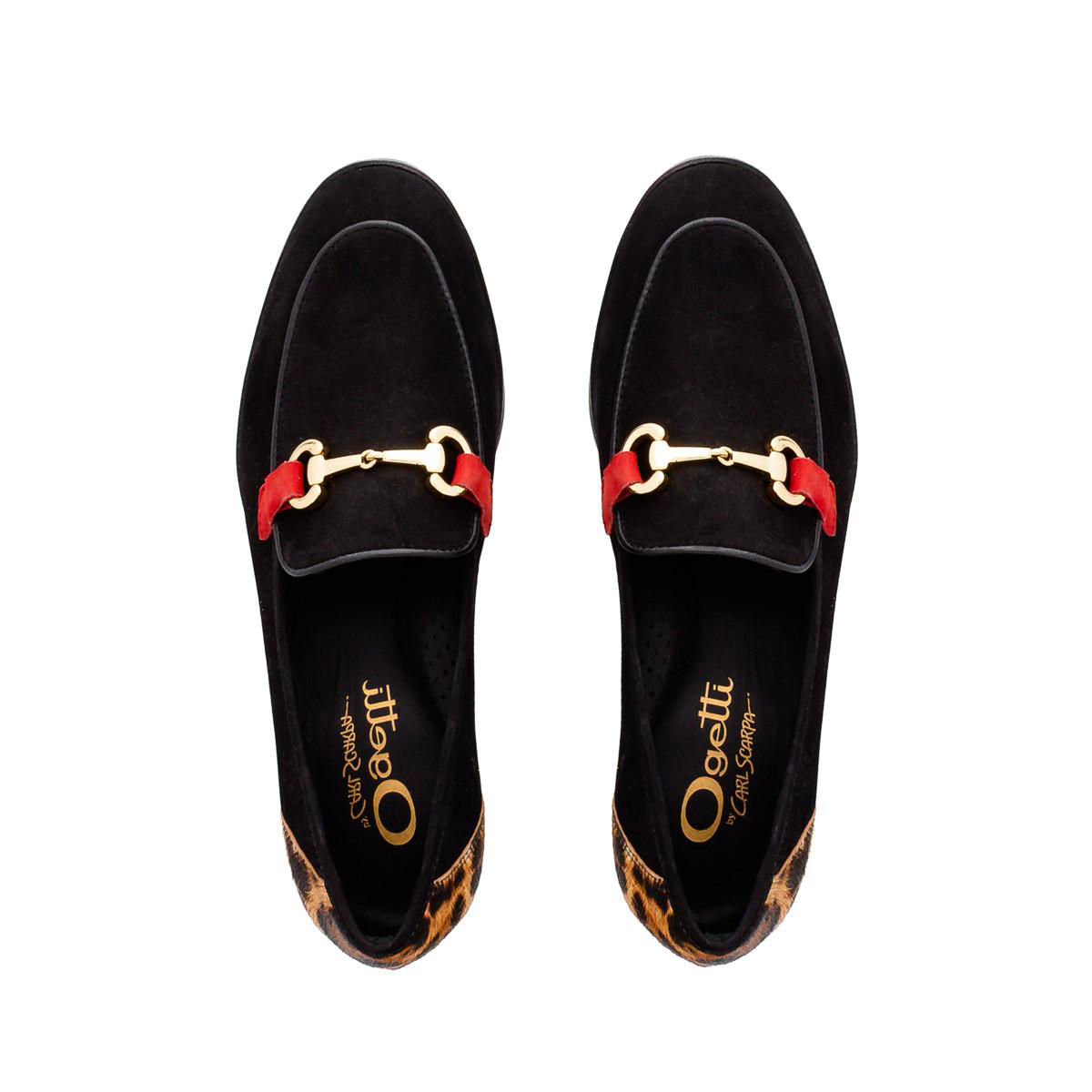 Grace Leopard Print Suede Loafers Loafers