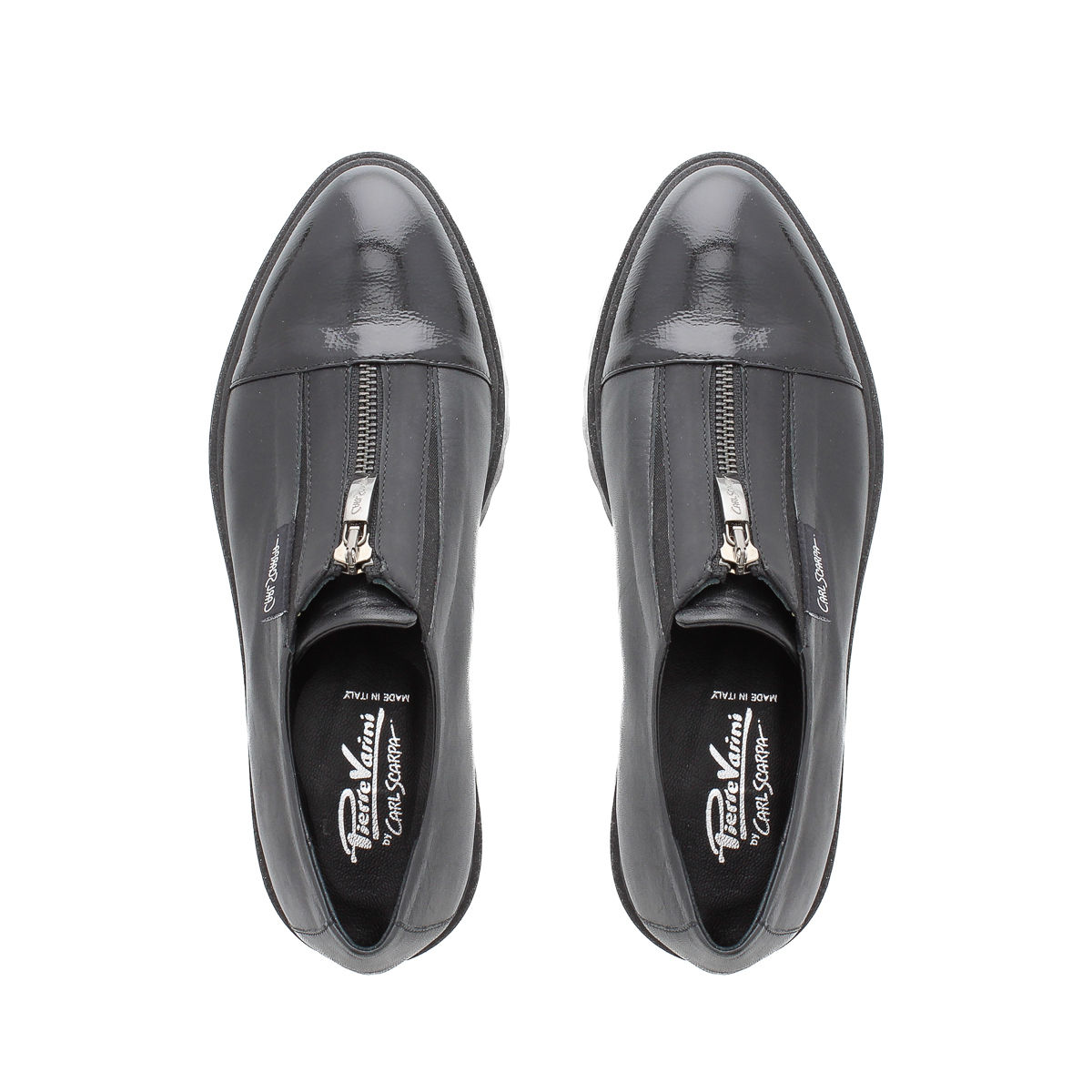 Ash Leather Platform Trainers