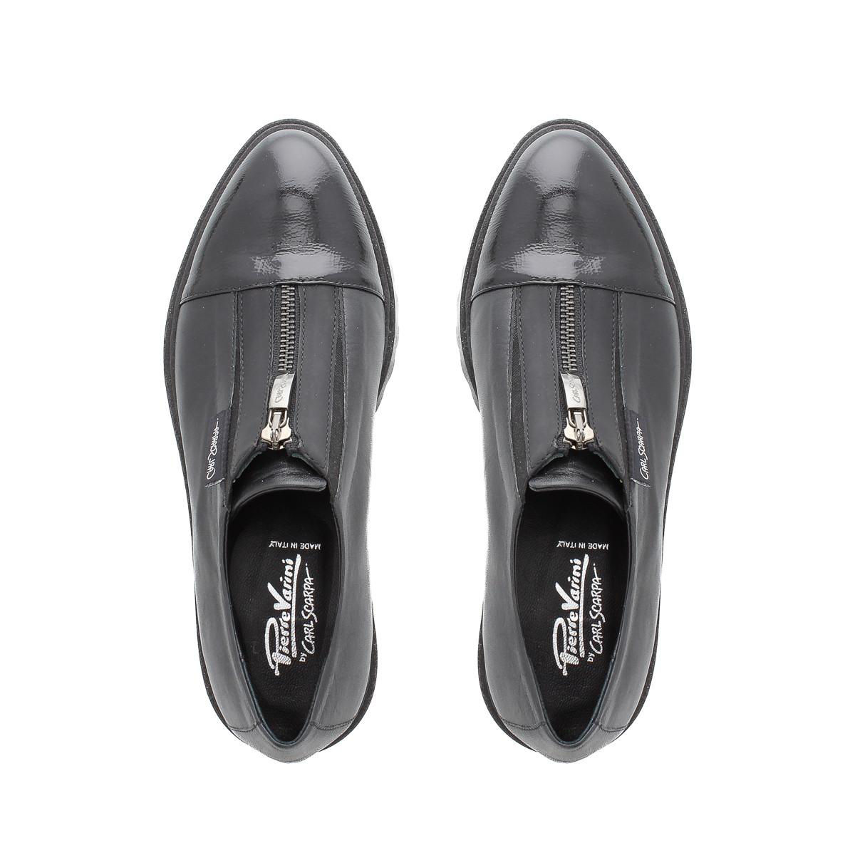 Ash Leather Platform Trainers