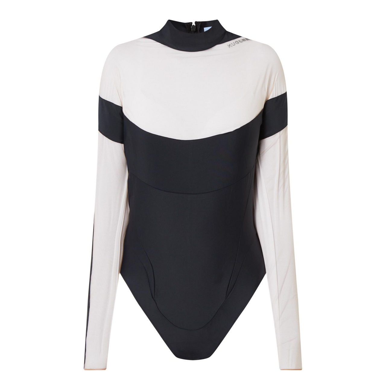Illusion Colour-Blocked Sheer Bodysuit preview
