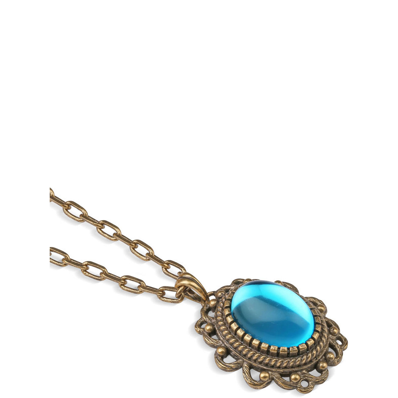 Antique Cabochon Pendant Necklace