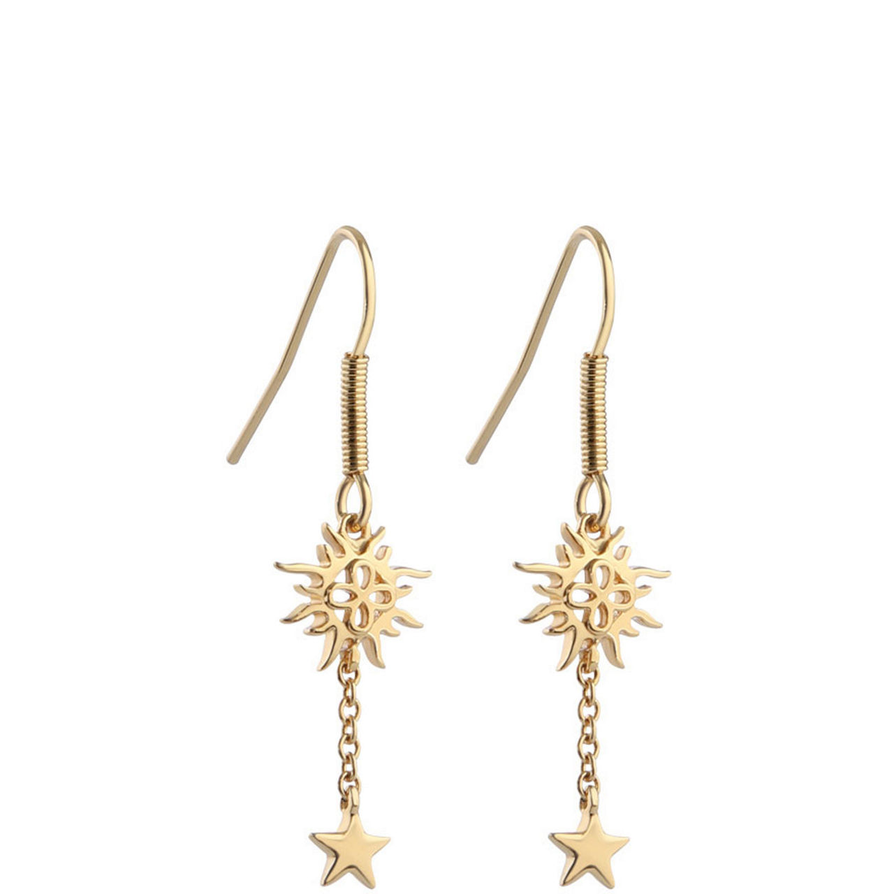 Sun and Stars Drop Earrings
