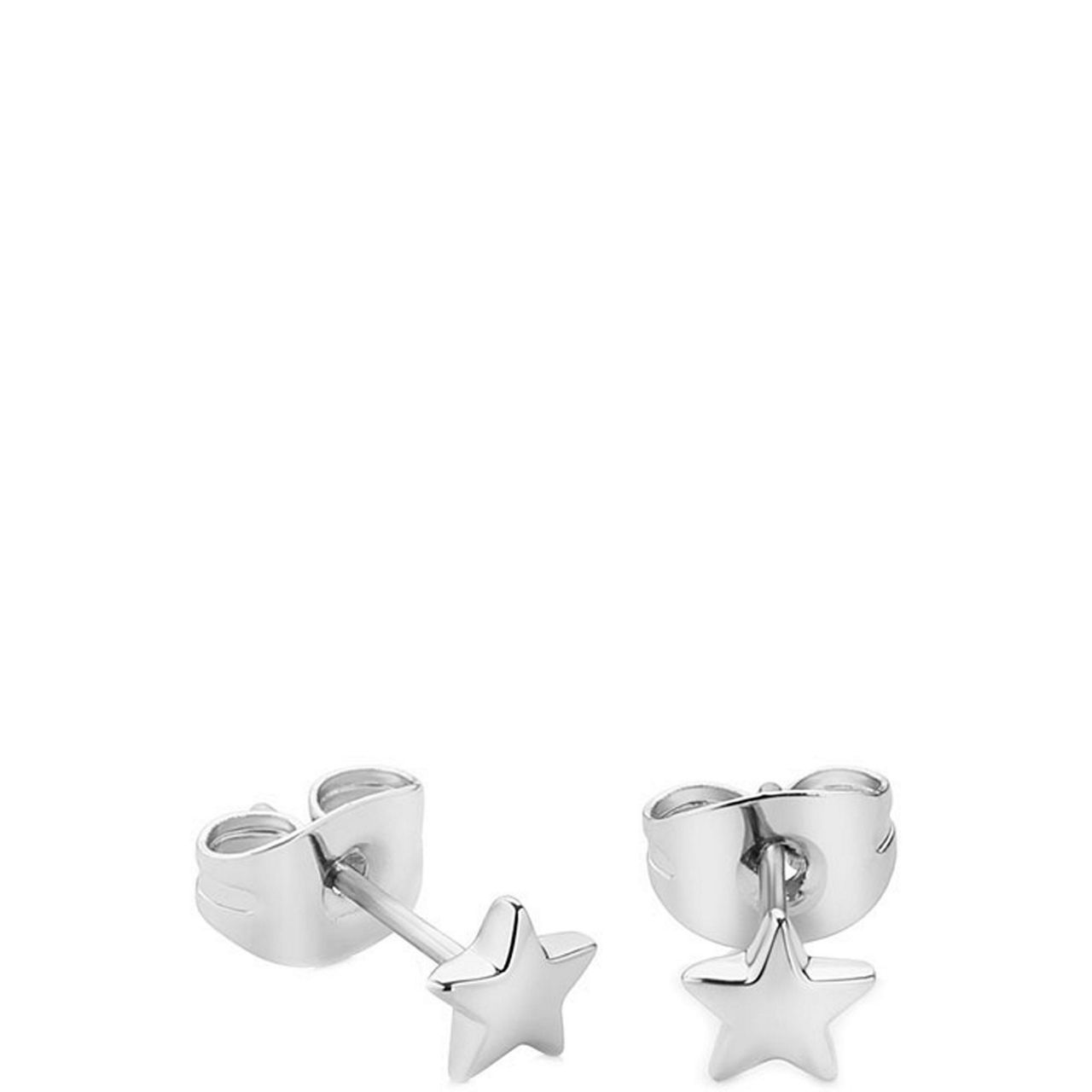 Silver Plated Star Stud Earrings